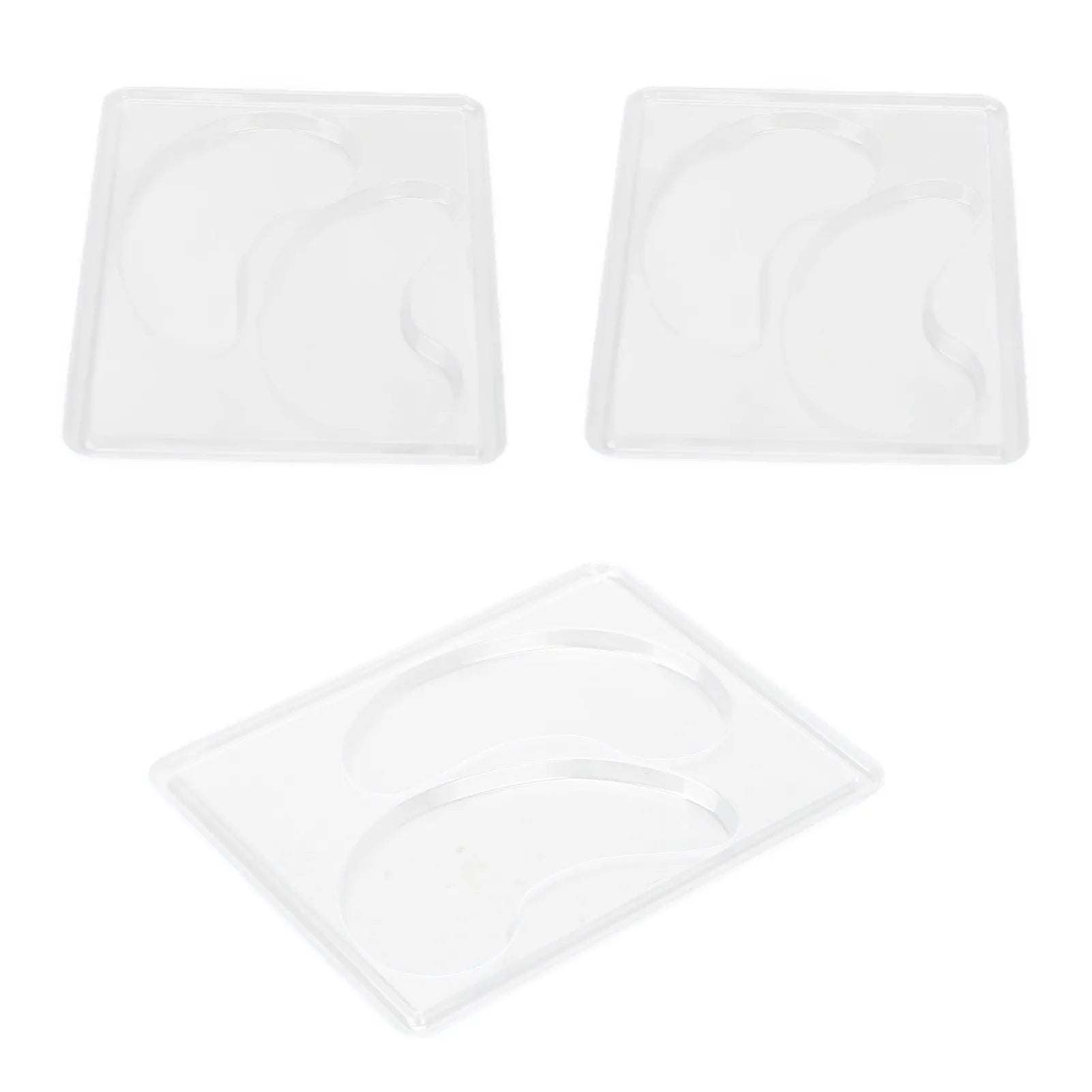 12Pcs Under Eye Patches Molds DIY Healthy Natural Reusable Transparent Eye Mask Patch Tray Plate Face Mask Patch Molds
