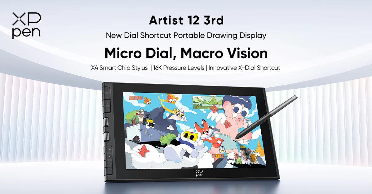 XPPen Artist 12 Pro 11.6 Inches Graphics Tablet Drawing Tablet Monitor Display Animation Digital Art with Tilt 8192 Pressure