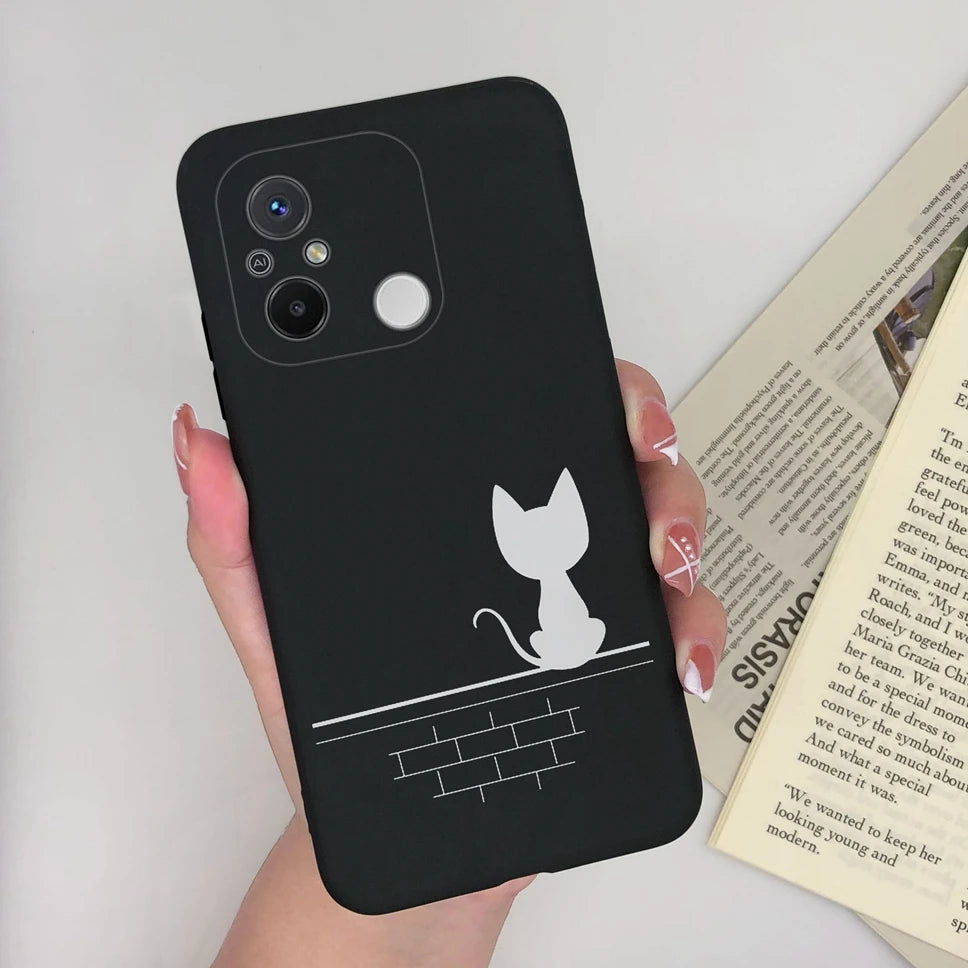 Phone Case For Redmi 12C 11A 4G Cartoon Dinosaur Soft Silicon TPU Matte Back Cover Coque For Redmi 12 C 11 A 4G Funda Capa Shell
