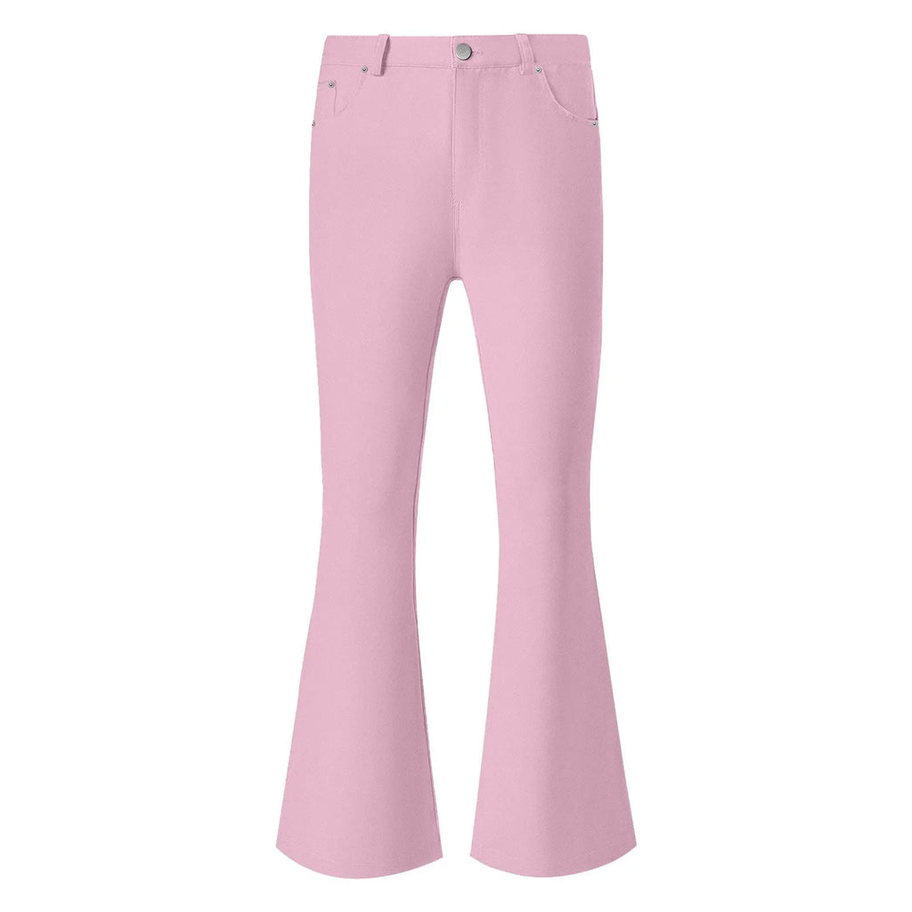 Men's fashion Retro Disco Flared Pants Loose Stretch Vintage Trousers Fit Flared Comfortable Retro Stretch Twill Men's Trousers
