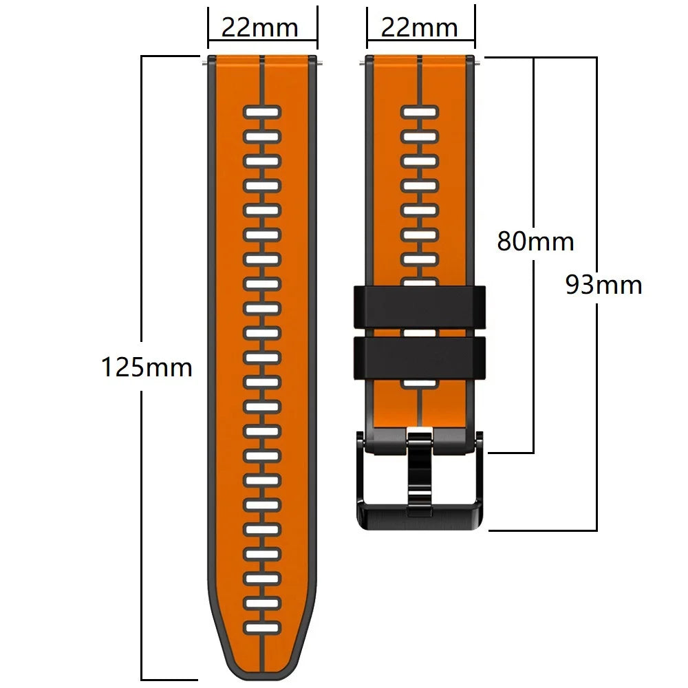 22mm Silicone Strap For Samsung Galaxy Watch 3 46mm Sport Bracelet for Galaxy Watch 45mm Gear S3 Frontier Smartwatch Band Correa