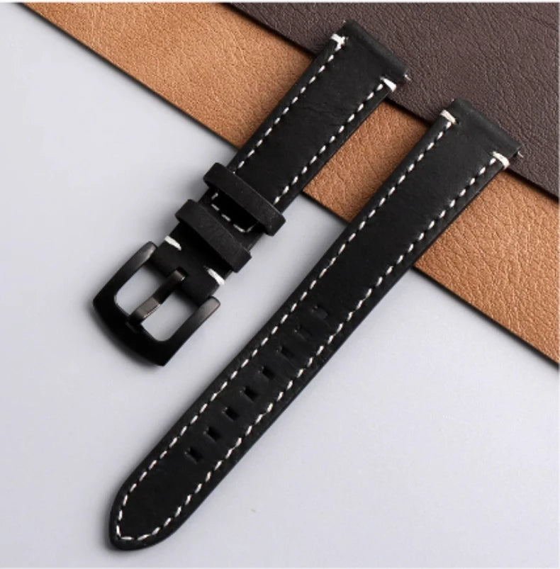 Cowhide Watchband For Casio A158 A168 f91w AE-1200WHD/A159/A169 AE1200 Watch Strap Quick release Soft Bracelet men accessories