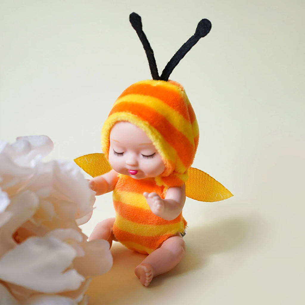 6Pcs Reborn Doll Kit Toy Simulation Princess Dolls Toy Mini Cute Sleeping Baby with Clothes Accessories Birthday Gift for Kids