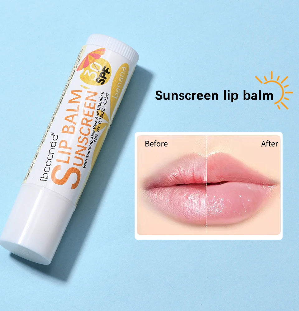 Sunscreen Lip Balm SPF30 UV Protection Moisturizing Hydrating Lip Balm Moisturizes Repairs Chapped Lips Lipstick Lip Care Makeup