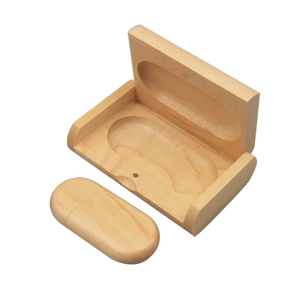 Wooden usb 2.0 with Box Usb Flash Drive Laser Engraving pen drive 4GB 8GB 16GB 32GB 64GB Pendrive for Photography wedding gifts