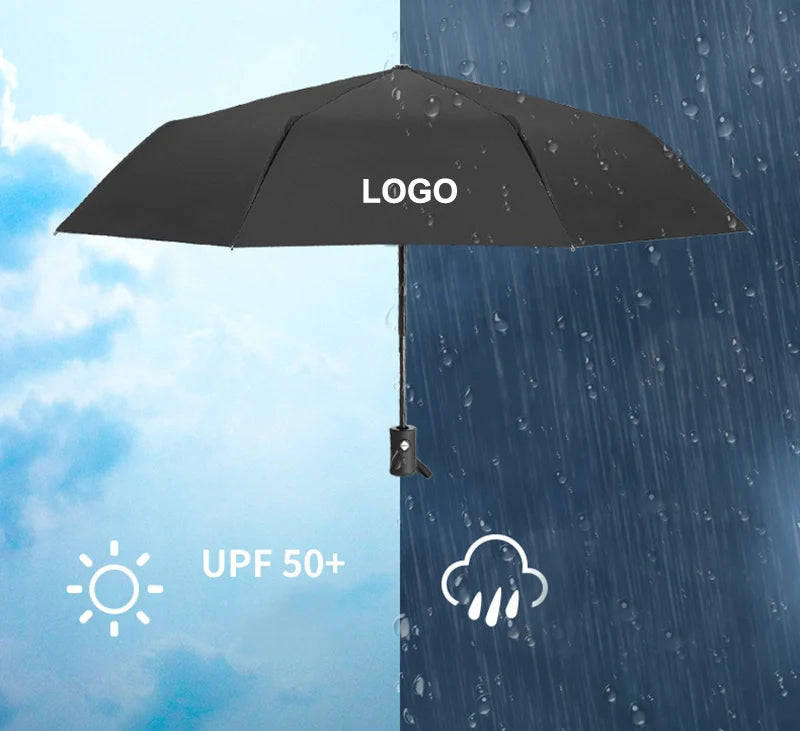 Men Woman Outdoor Automatic Rain Umbrella For LAND ROVER Discovery Defender Freelander Evoque Logo Wind Resistant Sunscreen