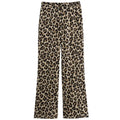 HXAO Leopard Flared Pants Women's Pants Summer 2025 Lady Fashion Vintage Animal Print High Waist Pants Chic Office Wear Trousers