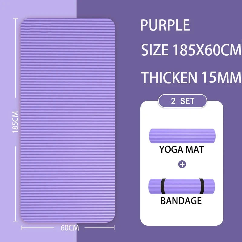 Yoga Mat with A Thickness of 20mm Anti Slip Pilates Fitness Mat Environmentally Friendly Tear Resistant WOMEN'S Yoga Mat