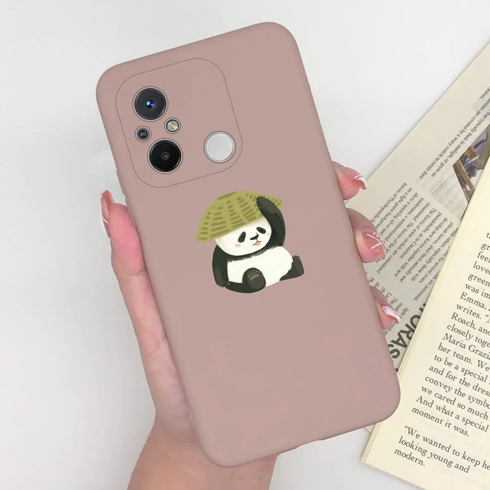 Phone Case For Redmi 12C 11A 4G Cartoon Dinosaur Soft Silicon TPU Matte Back Cover Coque For Redmi 12 C 11 A 4G Funda Capa Shell