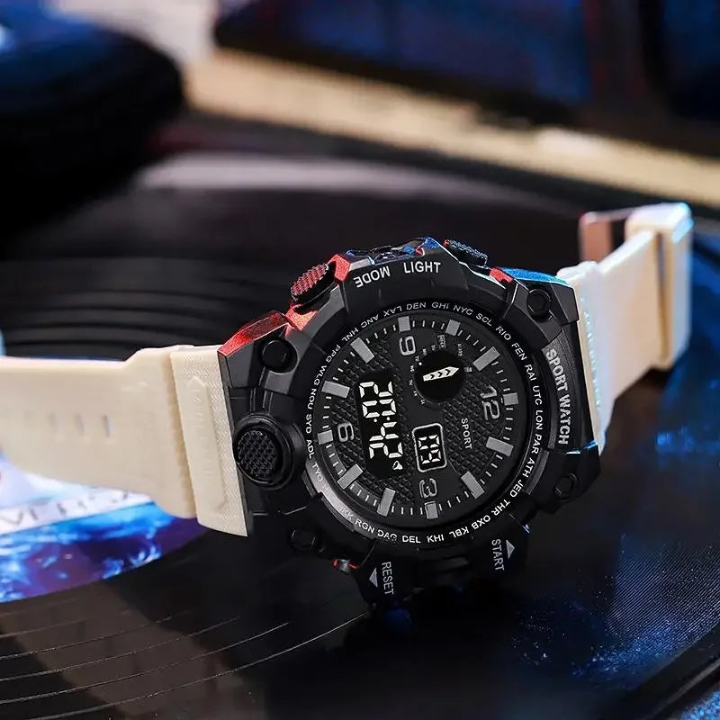 Sports Watch Men's LED Digital Watches Multifunction Military Clock Big Dial Waterproof Fitness Electronic Watch For Man