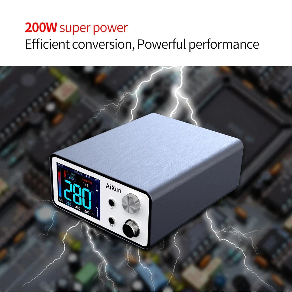 Aixun 200W T3A Smart Soldering Station Supports T12/T245 Handle for Motherboard PCB BGA Welding Repair Soldering Station Tools