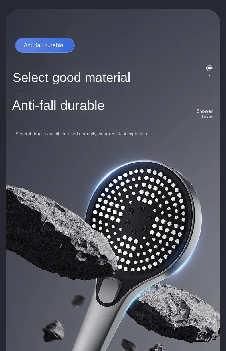 Home showerhead, powerful pressurized showerhead, portable large panel large output showerhead, handheld showerhead