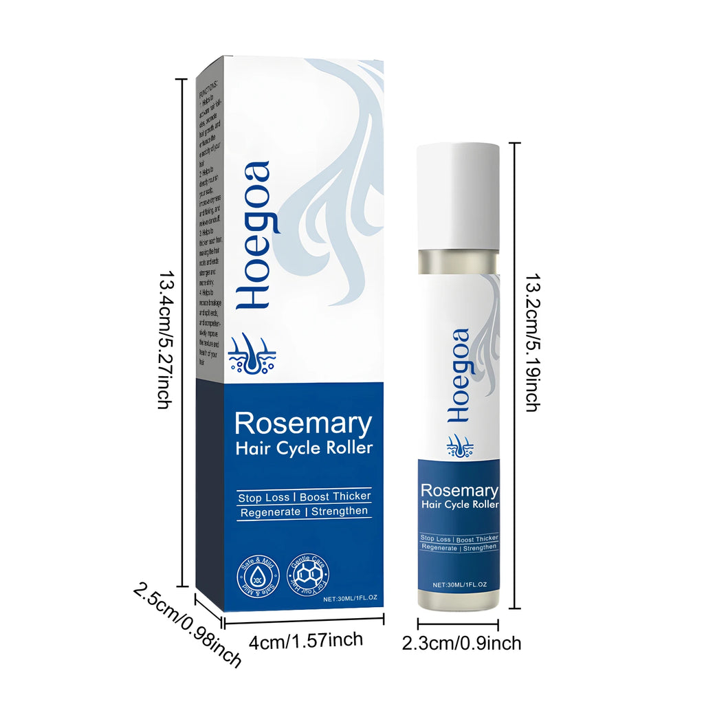 Rosemary Hair Serum Relax Scalp Stimulate Follicles Promote Hair Growth Roller Frizzy Split Ends Damaged Hair Repair Essence Oil