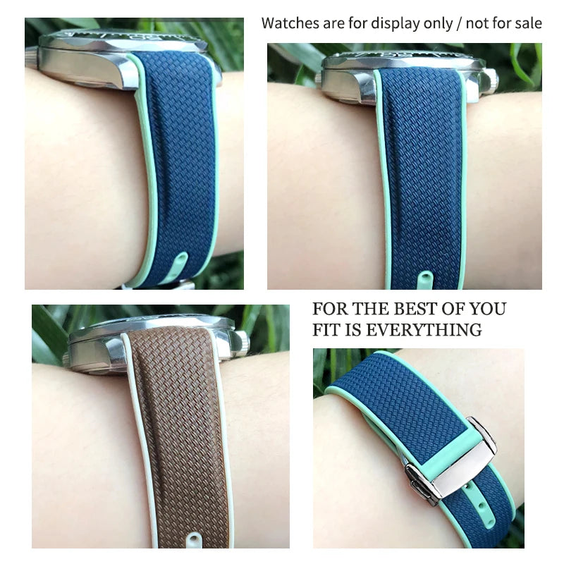 for Omega Planet Ocean Speedmaster Seamaster AT150 18mm 19mm 20mm High Quality Rubber Watchband Silicone Colorful Watch Strap