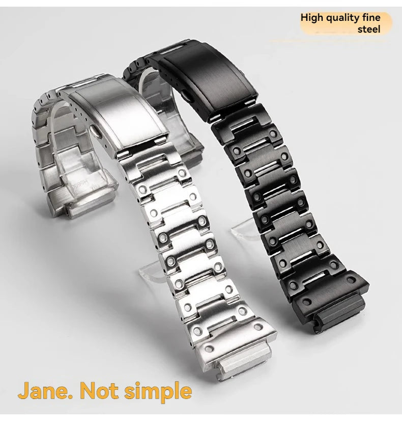 For Casio SHOCK Heart Rate Square DW-H5600 DW H5600 Stainless Steel Case Men's Stainless Steel Watch Strap Bezel Watchband Shell