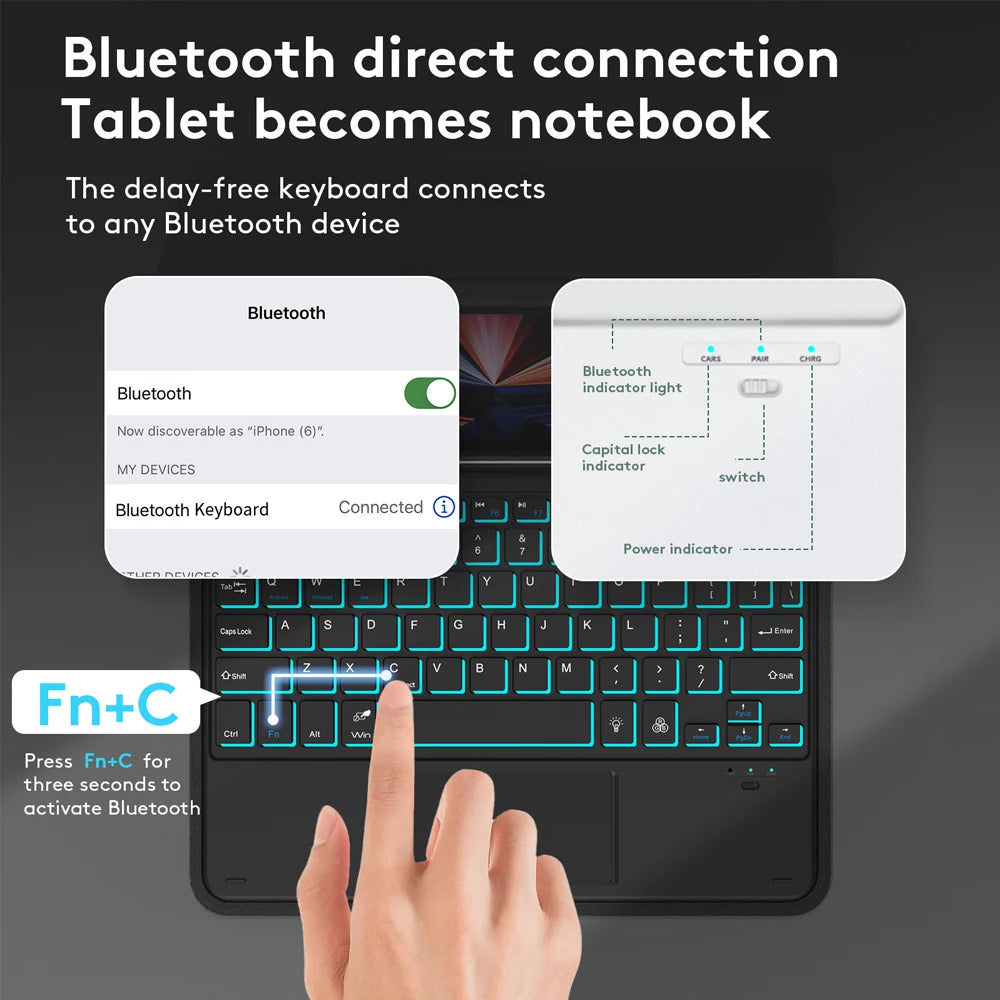 Tablet Case for Lenovo Xiaoxin Pad 11 lnch 2024 2025,Detachable  Keyboard Case for Lenovo Tab M11 / Idea Tab 11" with Pen Slot