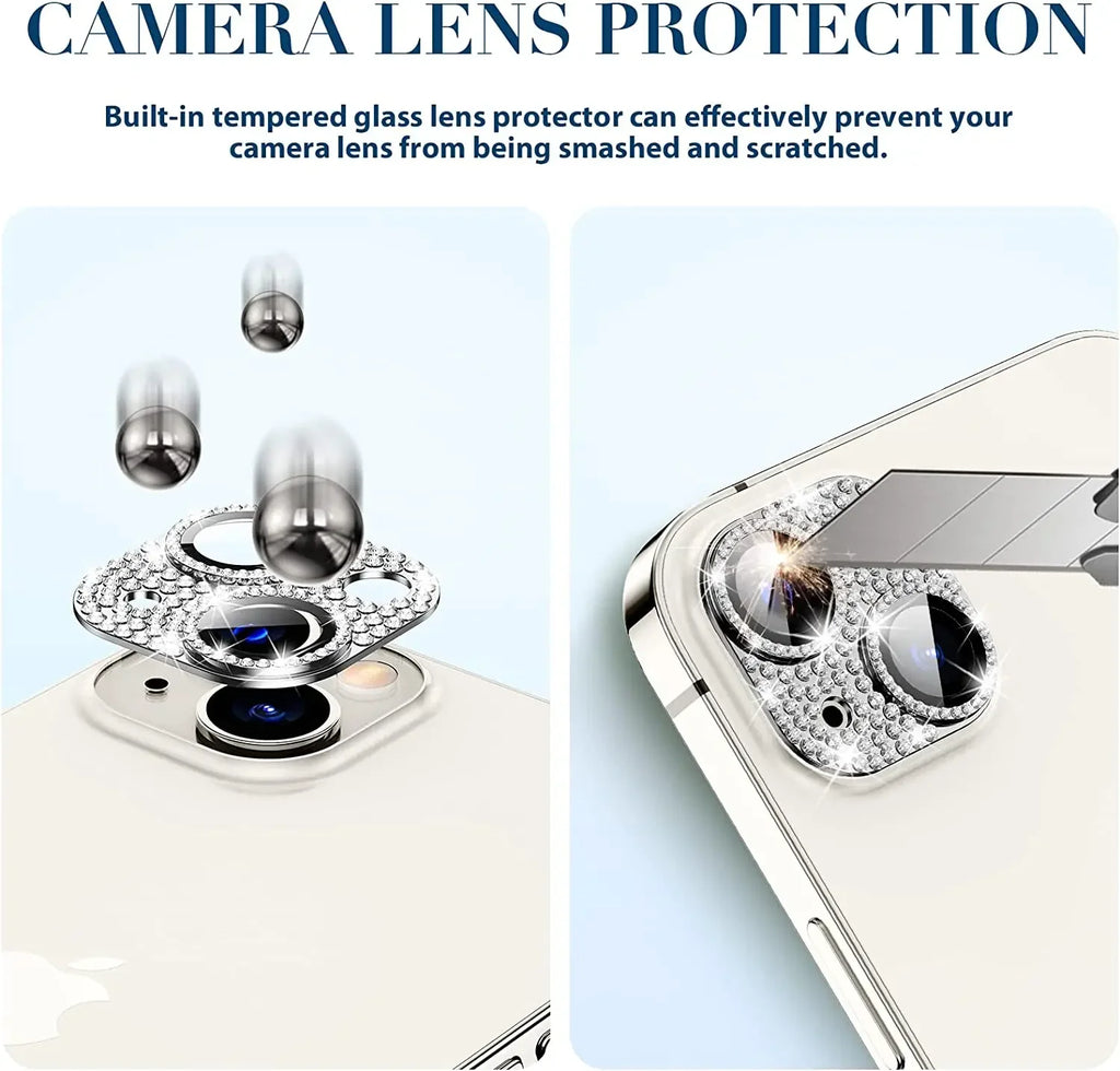 1Pcs Diamond Camera Lens Protection Cover For IPhone 14 Plus 13 Pro Max 12 Mini 14Pro 13Pro 12Pro Glass Protector Accessories