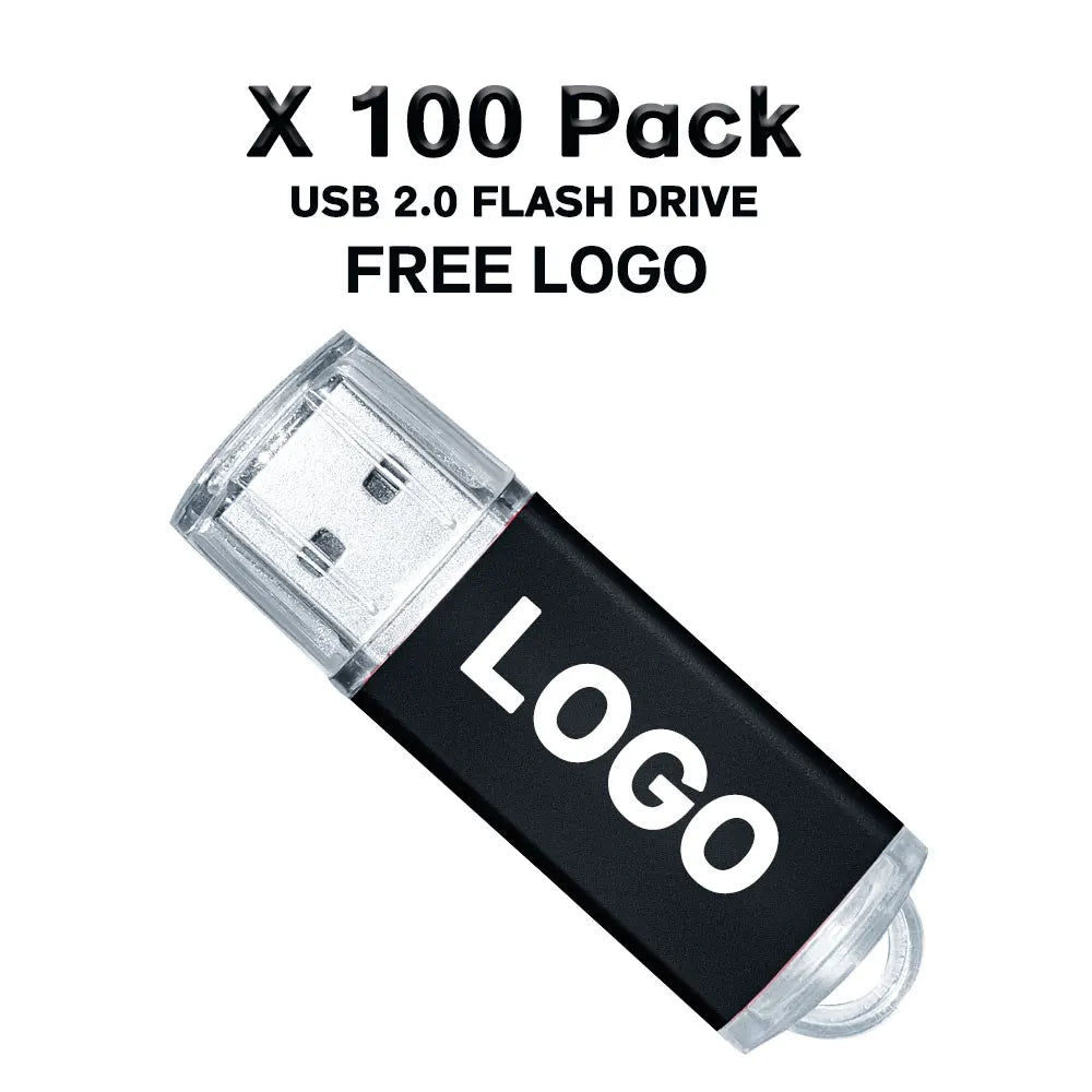 100PCS Custom Flash Drive Pen Drive 4GB 8GB 16GB 32GB 64GB High Speed Usb Stick 2. 0 Memoria Stick Memory Flash Drive Pendrive