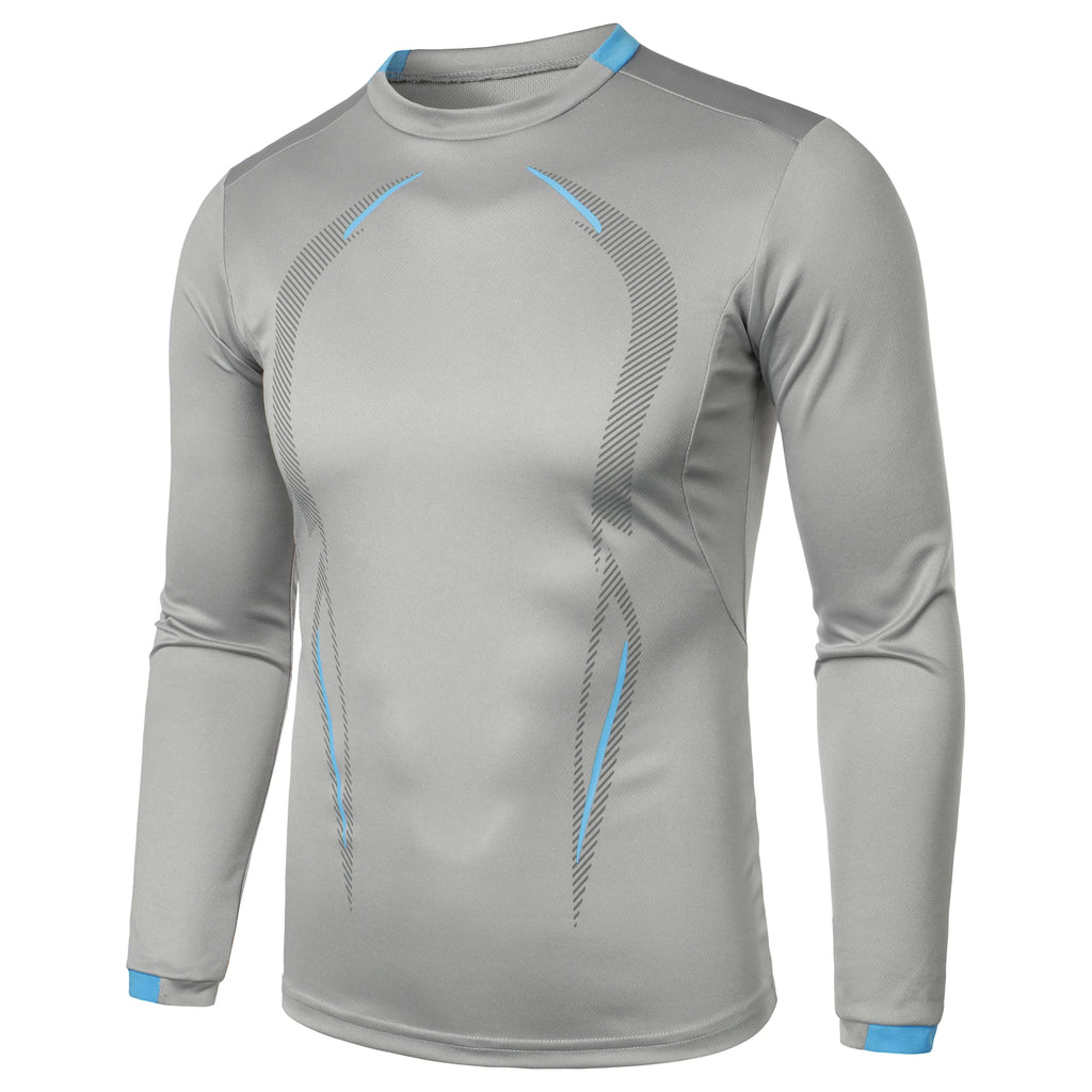 Summer men's fitness sports training Breathable short sleeve quick drying clothes men's sports fashion long sleeve T-shirt