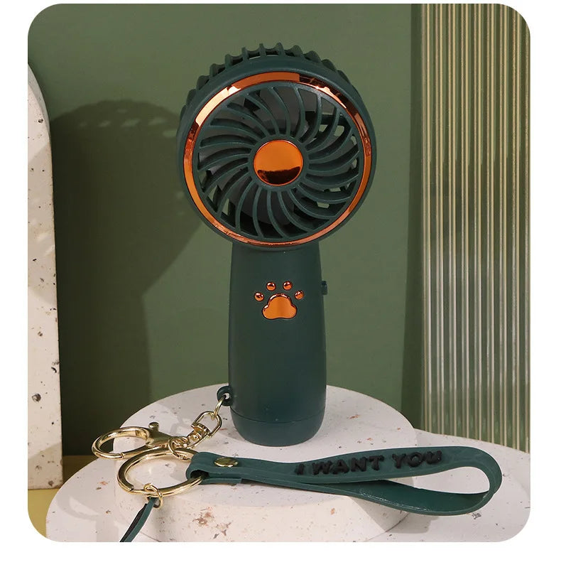 Summer Cute Cartoon Fan - Mini Portable USB Charging Handheld for Students, Outdoor Adventures & Cooling Comfort