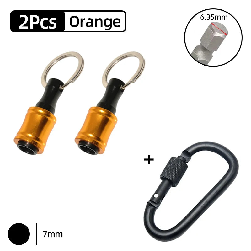 Screwdriver Bit Holder 1/4 Inch Hex Shank Extension Bar Quick Change Aluminum Alloy Keychains Drill Screw Adapter Hand Tools