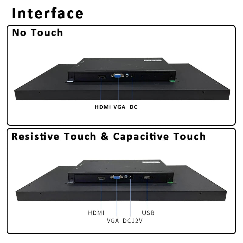 Zhixianda 18.5 Inch LCD  IPS Industrial Panel 16:9 1920*1080 Capacitive Touch Screen Open Frame Monitor For Automation Equipment