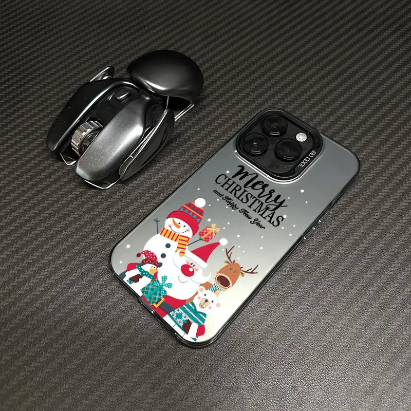 New Style Christmas Pattern Phone Case For iPhone 16 15 14 13 12 11 Pro Max XS X XR 7 8 16 Plus SE 2022 Shockproof Hard Cover