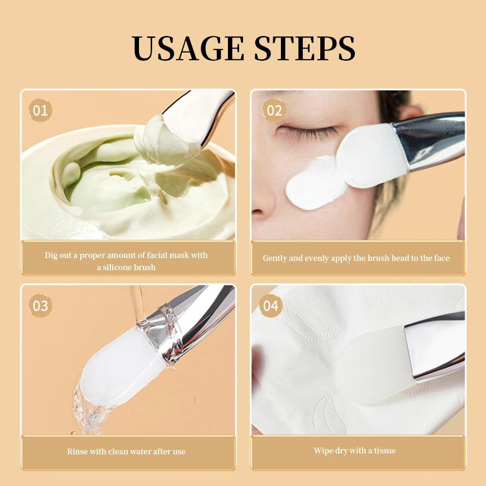 GECOMO Silicone Mask Brush Double-headed Smearing Face Cleansing Mud Mask Special Beauty Tool