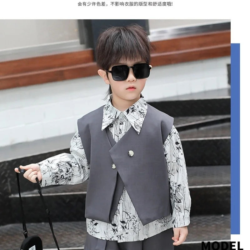 Boys 2026 Top + Pants Two-piece Set of Spring and Autumn New Products Children Children's Top and Bottom Clothes Set KidsOutfits