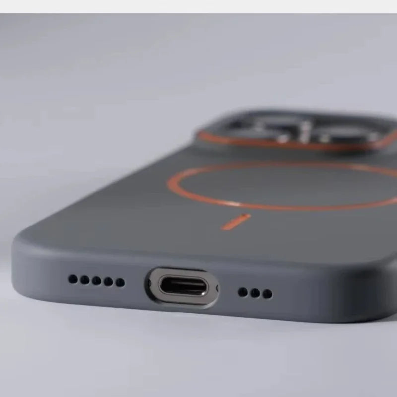 Ultra Thin Simple Hit Color For Magsafe Phone Case For iPhone 16 15 14 13 12 Pro Max Matte Wireless Charger Hard Magnetic Cover