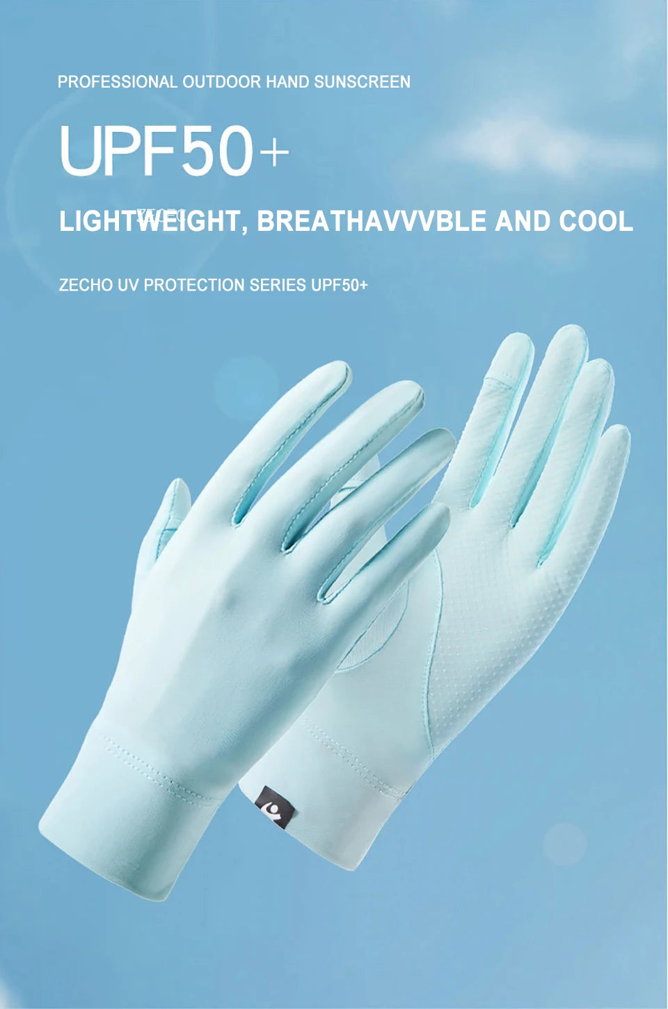 KoKossi Summer Sunscreen Gloves Breathable Anti UV Touch Screen Ice Silk Finger Flipping Gloves Riding Driving Gloves Woman