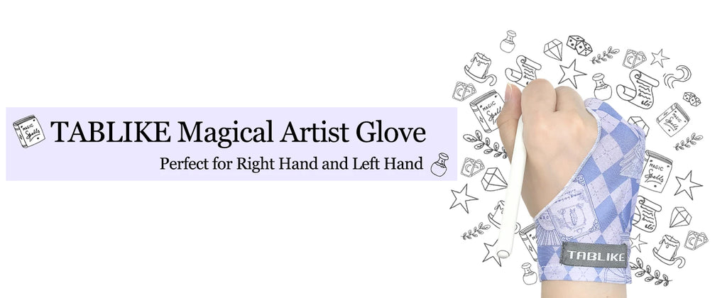 Three-layer Non-slip Glove for iPad/Graphics Drawing Tablet HUION /WACOM/XP-PEN, Drawing Glove for sketching Paiting Art Student
