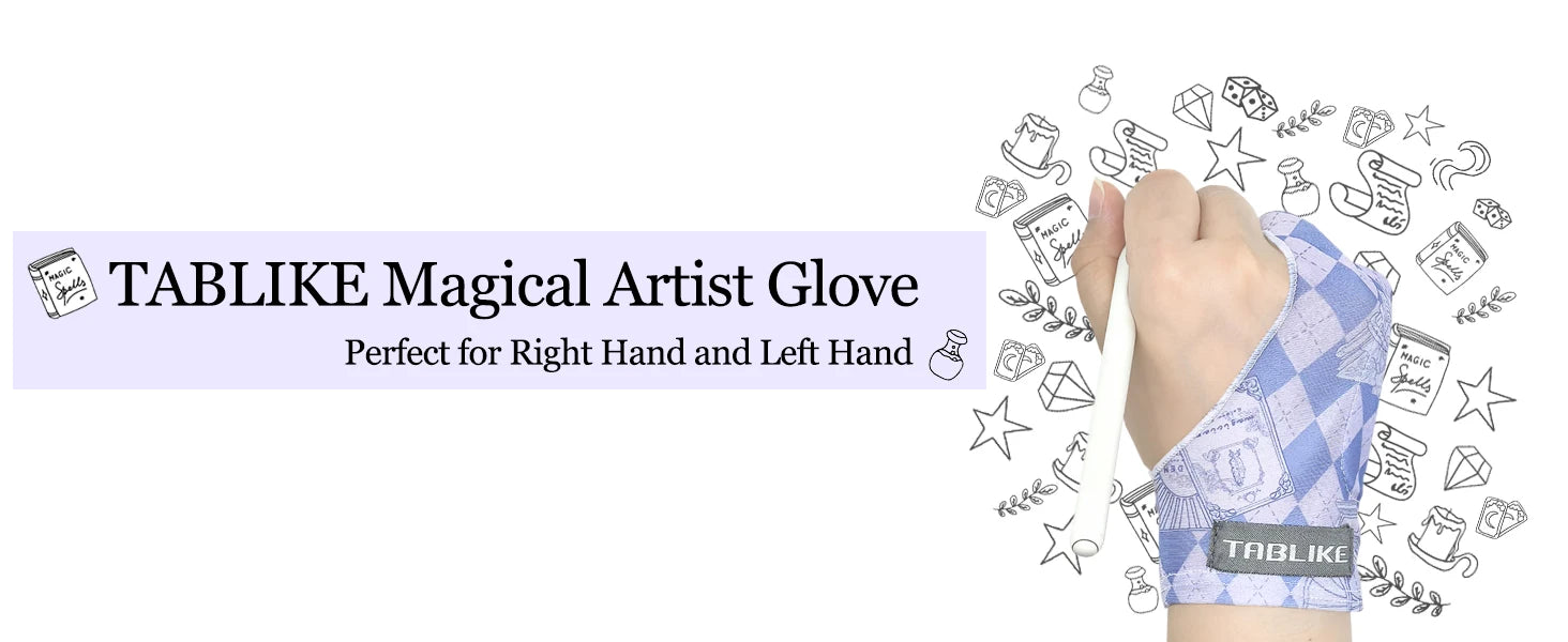 Three-layer Non-slip Glove for iPad/Graphics Drawing Tablet HUION /WACOM/XP-PEN, Drawing Glove for sketching Paiting Art Student