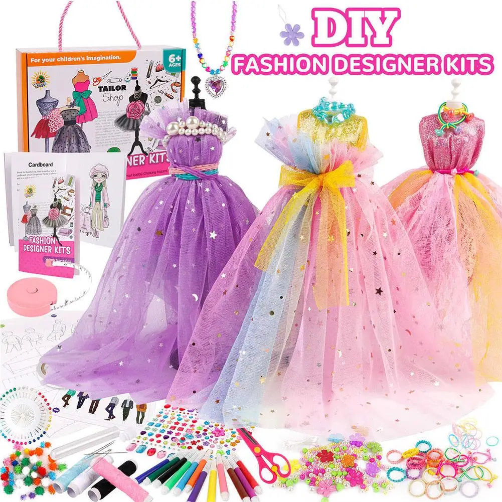 Children's Clothing Design DIY Handmade Material Kit Doll Clothes Sewing Kit For Kids Girls Fashion Designer DIY Handmade T U7R7