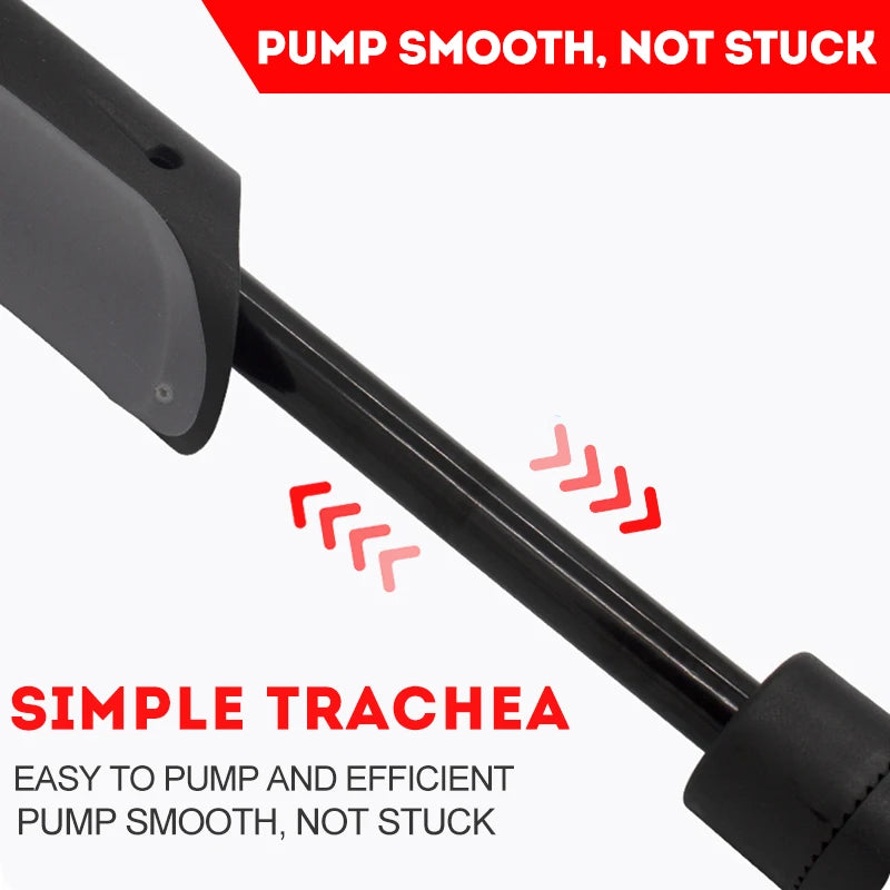 Portable Bicycle Pump Mini Hand Pump Bike Tire Fill Inflator Air Injector with Pressure Gauge MTB Road Cycling Accessories Tools