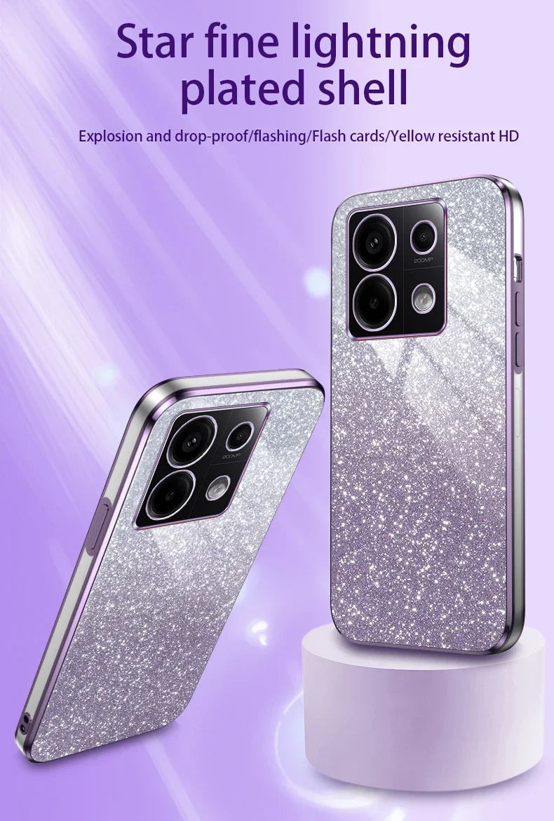 Reno 13 Pro 5G Luxury Shiny Glitter Plating Silicone Case on For Oppo Reno 13 Reno13 13F 13Pro Camera Lens Soft Back Cover Coque