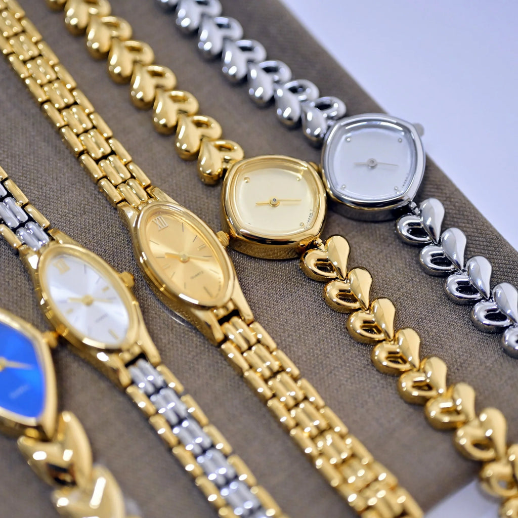 2025 new vintage style waterproof  artistic quartz light luxury  women's watch steel