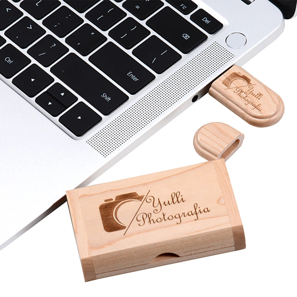 JASTER Wooden USB 3.0 Flash Drives 128GB Free Custom Logo Pen drive 64GB 32GB with Box Memory Stick Creative gift Laptop U disk