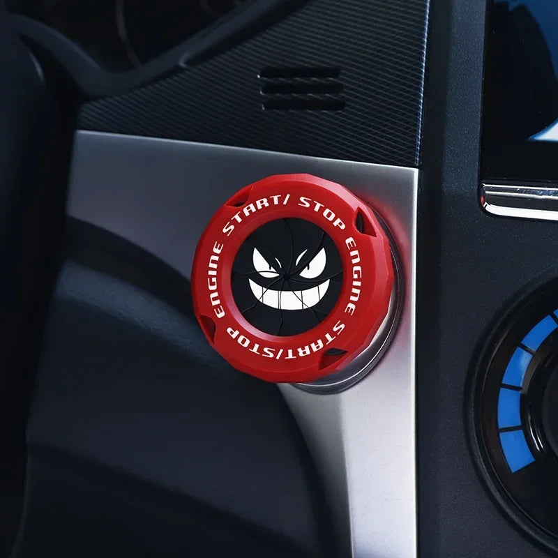 Car Onekey Start Stop Button Cover Car Interior Decor Sticker Engine Ignition Start Switch Protective Cover Motorcycle StartRing