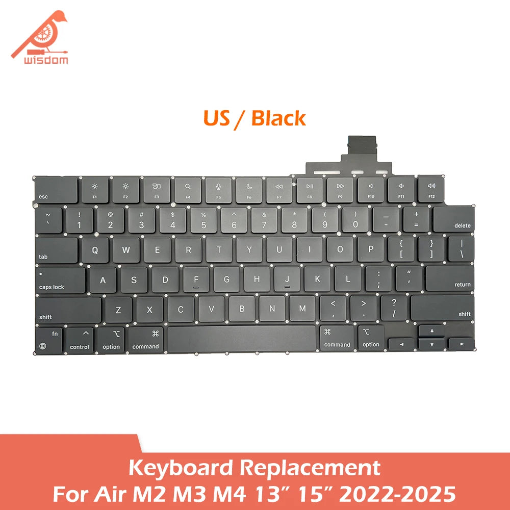 Laptop A2681 A2941 A3113 A3114 A3240 A3241 Keyboard For Macbook Air M2 M3 M4 13" 15" Keyboards Replacement 2022-2025