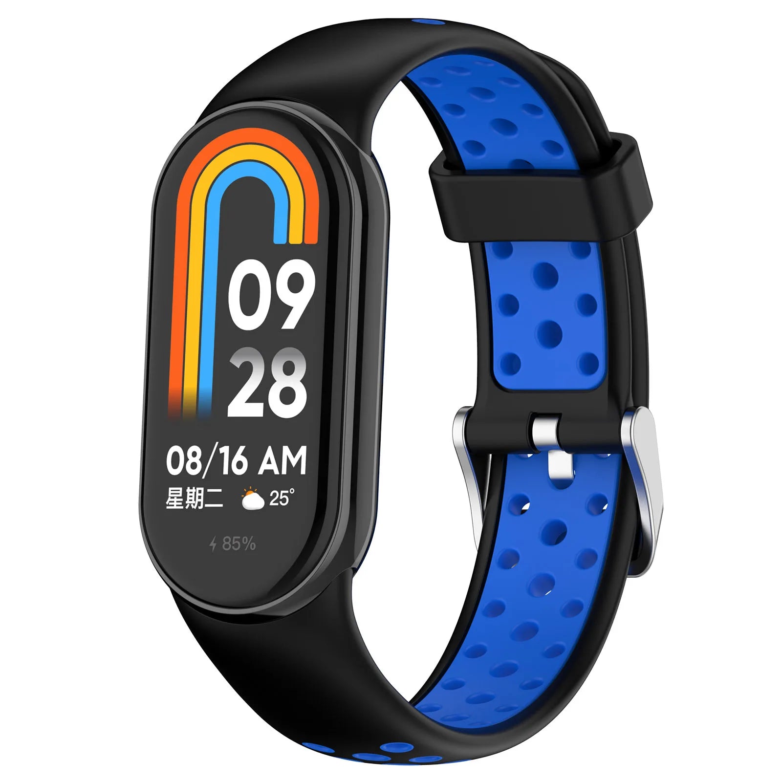 Silicone Watch Strap For Xiaomi Band 9 8 Two-Color Breathable Smart Watchband Replacement Bracelet for Xiaomi Mi Band 8 9 Strap