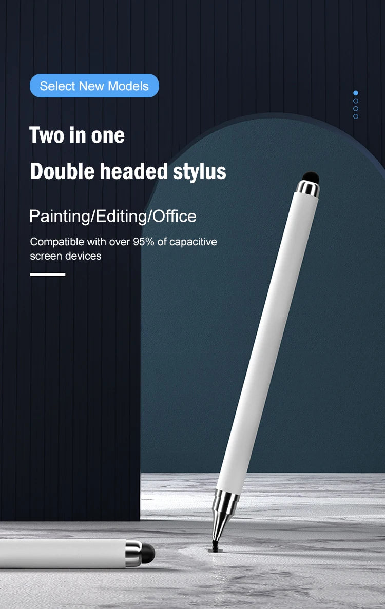Dual-head Capacitive Pen Disc Silicone Head Dual-purpose Stylus PaintingOffice Retouching Mobile Phone Tablet Pen Capacitive Pen