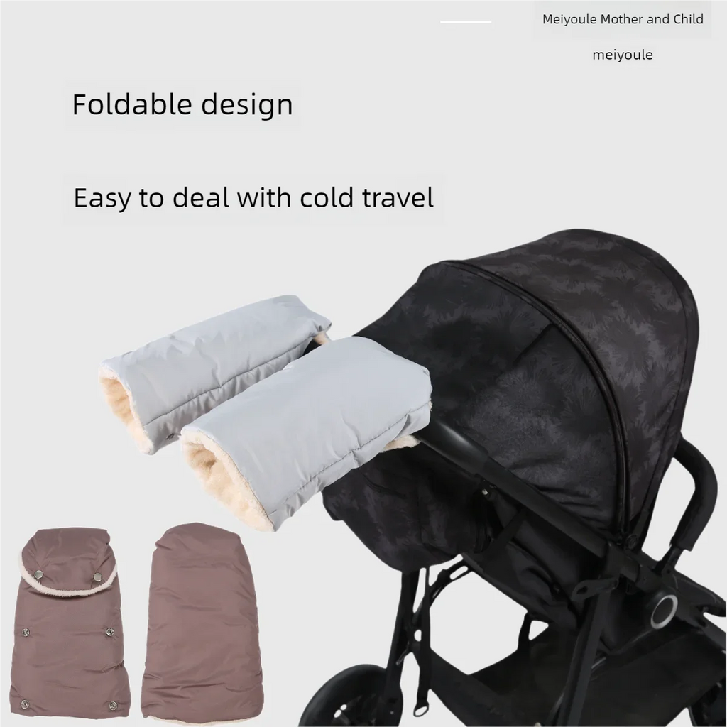 Stroller Gloves 1 Pair Winter Windproof Warm Simple Style Universal Prams Gloves Waterproof Baby Stroller Accessories