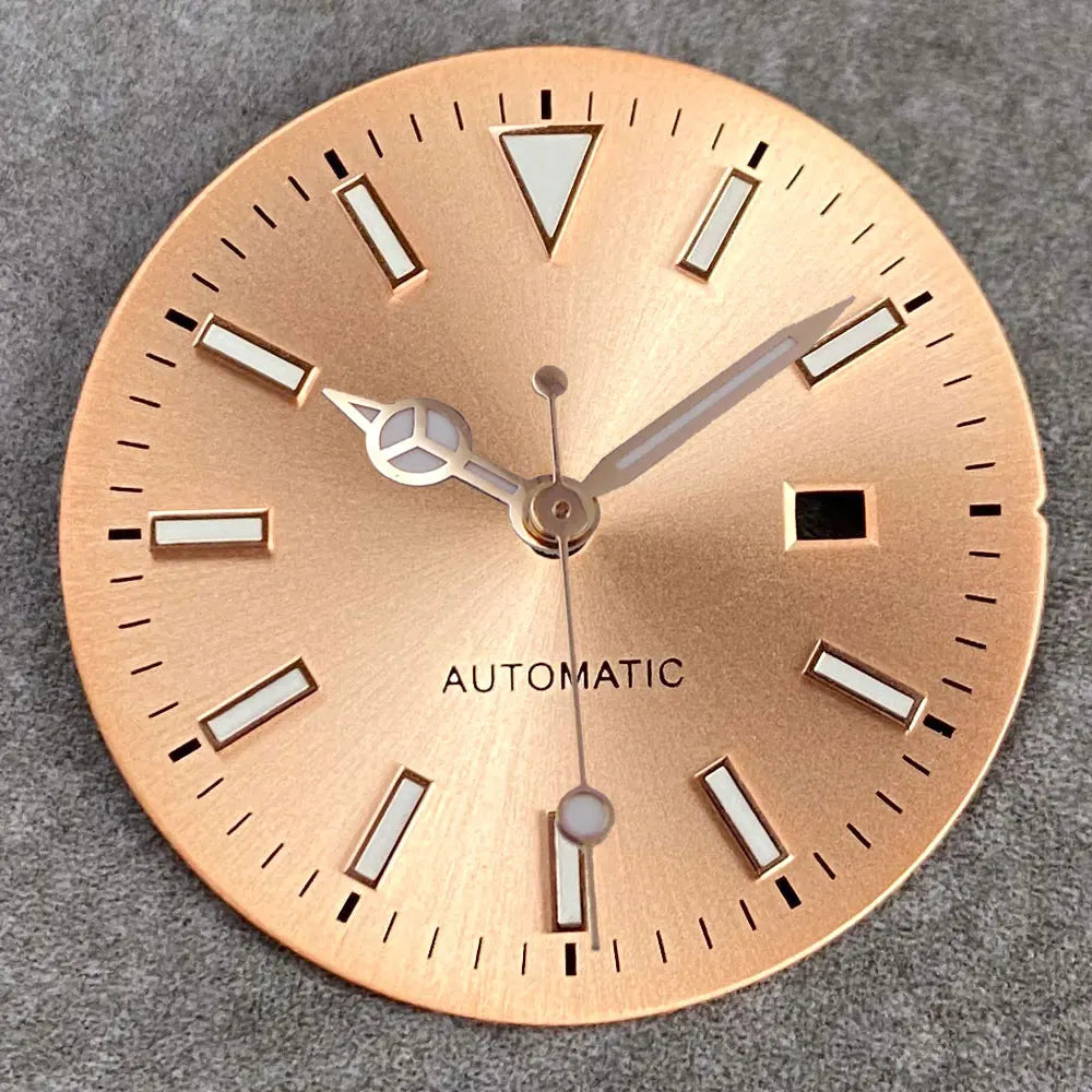 24.5mm Mother of Pearl Shell Dial Roman Diamond Sunburst Watch Dial Hand Fit NH05A NH05 Watch Movement Ladies Watchmaker Tools