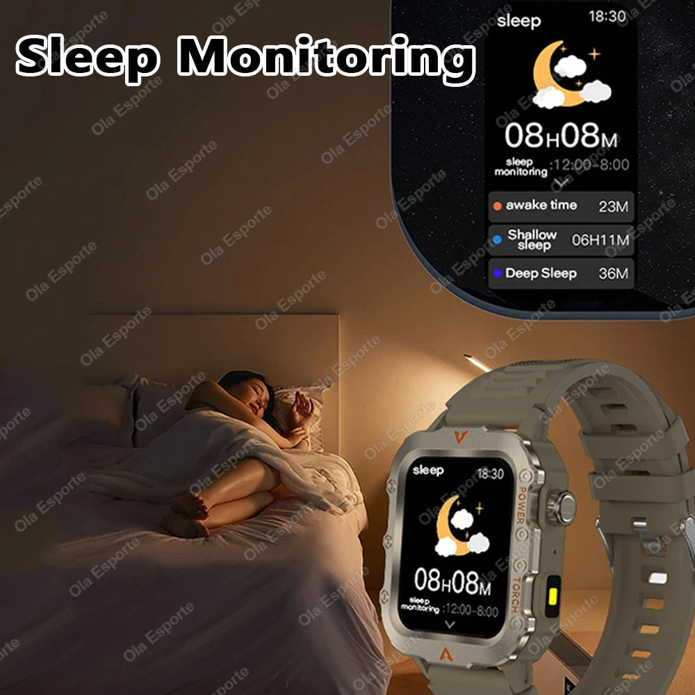 Outdoor Sports Smart Watch for Android IOS Men Women Watches Fitness Track ECG+PGG Health Monitor Smartwatch with Led Lighting