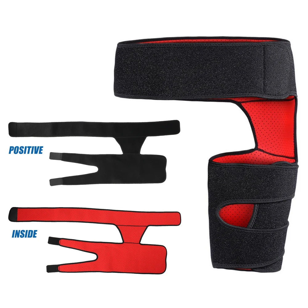Adjustable Hip Groin Stabilizer and Hip Brace for Sciatica Pain Relief,Thigh Compression Support Wrap Sleeve for Hip Joint Pain