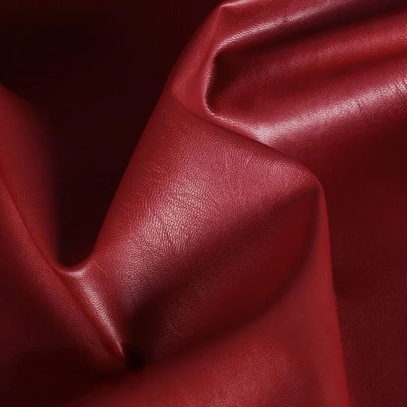 PU Soft Leather Fabric Artificial Leather Waterproof Micro Elastic Clothing Bag Designer Cloth Apparel Diy Sewing