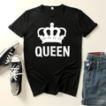New Crown King Queen T-shirt for Men and Women Tshirts  Graphic T Shirts Clothing Oversized Tshirt  Harajuku  Women Clothes