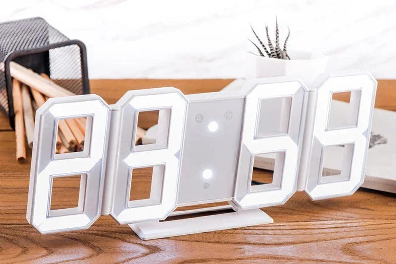 LED Digital Alarm Clock Wall Hanging With 3D Display Date Temperature For Home Kitchen Office Decoration Clocks Decor
