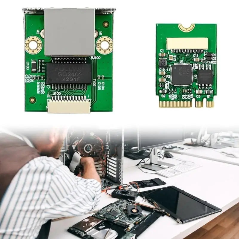M.2 A+E 2.5Gbps Ethernet Networking Card Controller 2.5Gbps/1000/100Mbps Heat Management 2.5GBASE-T Networking Adapter